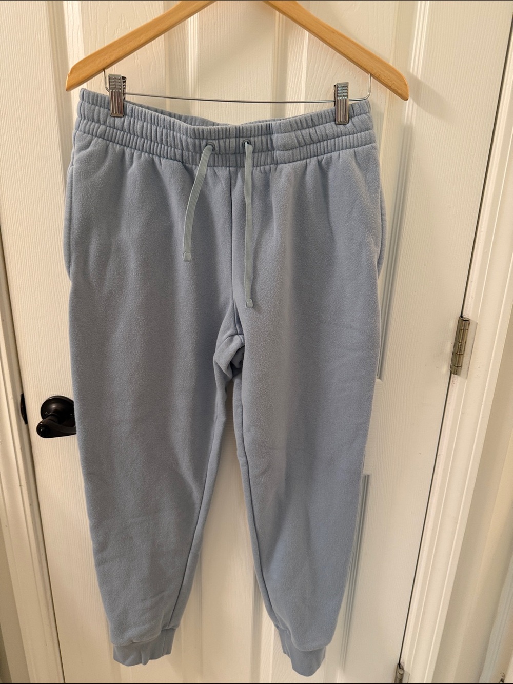 tek gear Men's Pale Blue Fleece Joggers with Drawstring